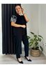Picture of CURVY GIRL VISCOSE TOP WITH LACE ON SLEEVE